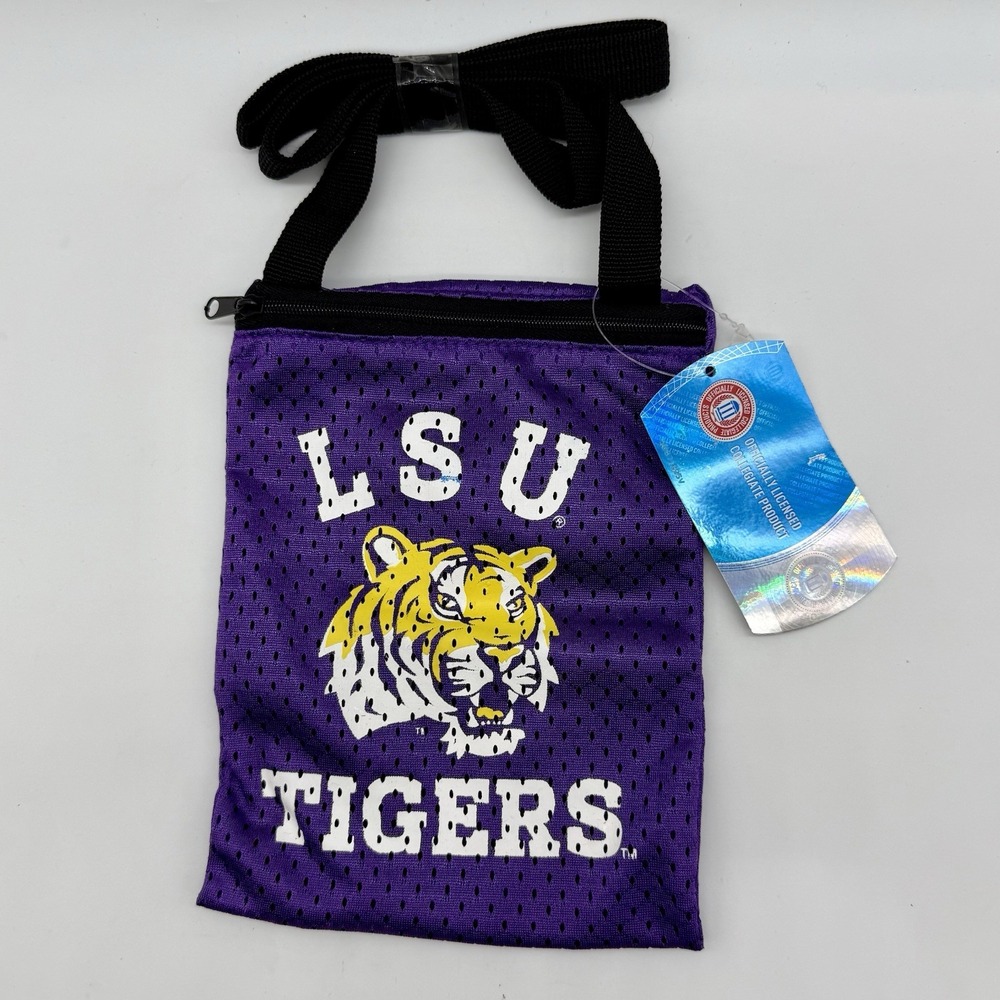 Louisiana State University LSU Tigers Zippered Small Tote Bag Shoulder Strap